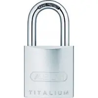 ABUS Cadenas Titalium 86TI - en inox - sans cylindre - léger - anse 80mm