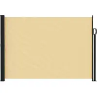 vidaXL Auvent latéral extensible, couleur sable, 600 x 120 cm, polyester