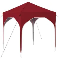 vidaXL Tente de réception pliable 194 x 194 x 245 cm Rouge bordeaux
