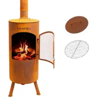 Bonfeu 3501R Braséro De Jardin BonTino - Rouille – 164 Cm – 35 Cm