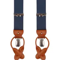 Profuomo Bretelles Petrol Bleu foncé Bleu