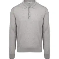 KING Essentials Polo The Robert Manches Longues Mérinos Gris
