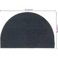 vidaXL Tapis de porte gris foncé demi-rond 40x60 cm
