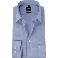 Olymp Chemise Luxor Coupe Moderne Carreaux Bleu