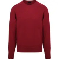William lockie Pull Laine d'Agneau Col Rond Mélangé Poppy Rouge taille XXL