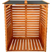 Lendo Online Abri à Bûches Extérieur 118×59×158 Bois Marron