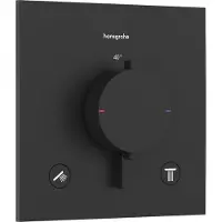 Hansgrohe robinet thermostatique encastré Ecostat Comfort E, pour 2 points de puisage, finition noir mat