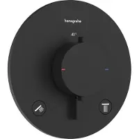 Hansgrohe robinet thermostatique encastré Ecostat Comfort S, pour 2 points de puisage, finition noir mat