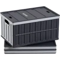 Vevor Caisse Plastique Pliable avec Couvercle 65 L