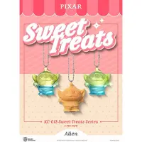Beast Kingdom Toys Pixar Sweet Treats Series Porte-clés Lot de 3 4 cm, Multicolore, Transparent