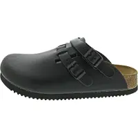 Birkenstock Unisexe, Sandales, Kay SL cuir naturel normal, Noir, (46)