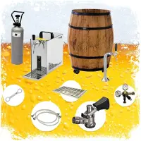 Ich-zapfe Ensemble complet Tireuse a biere - BARRIQUE - machine a biere, pompe a biere - bar mobile biere, 1 ligne, 30 litres/h, Green Line, KEG: Type A