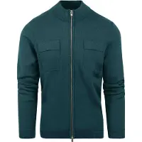Blue industry Cardigan Vert Foncé Poche de Poitrine