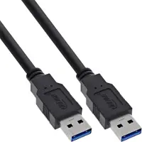 InLine 35220 Câble USB 3.0, A à A, noir, 2m