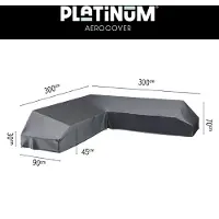 AeroCover Housse de Salon de Jardin AeroCover Anthracite Platform (300 x 300 x 90 x H30/45/70 cm)