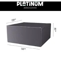 AeroCover Housse de Mobilier de Jardin AeroCover Anthracite (130 x 130 x 85 cm)