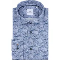 Blue industry Chemise à Imprimé Bleu