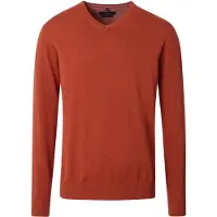 Casamoda Pull Col V Orange Brique