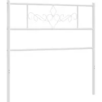 vidaXL Tête de lit de rechange en métal blanc 75 cm