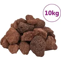 vidaXL Granulés de lave 10 kg rouge 5-8 cm