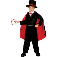 Guirca Magician Boy Costume Rouge 7-9 Years