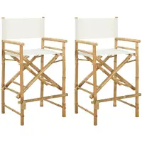 vidaXL : 2 chaises pliantes pour réalisateurs, en bambou naturel