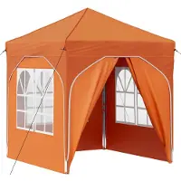 vidaXL Tente de réception pliable 192 x 192 x 245 cm, orange