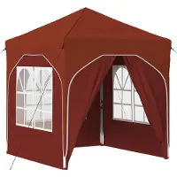 vidaXL Tente de réception pliable 192 x 192 x 245 cm, couleur terre cuite