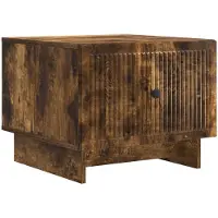 vidaXL Table basse en bois imitation chêne fumé, 49 x 50 x 40 cm