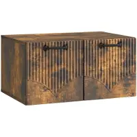 vidaXL Meuble TV mural en chêne fumé 59,5 x 41 x 30 cm