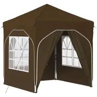 vidaXL Tente de réception pliable 192 x 192 x 245 cm, couleur taupe