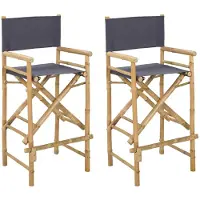 vidaXL : 2 chaises pliantes pour réalisateurs, en bambou naturel