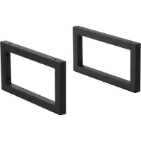 En.casa 2x support 40x20cm console murale en set de 2 supports de lavabo console de lavabo montage mural acier noir