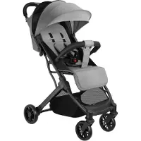 TecTake Poussette buggy FINN pliable avec harnais à 5 points - gris