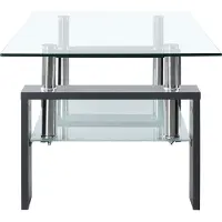 vidaXL Table basse Gris Transparent 95x55x40 cm verre trempé