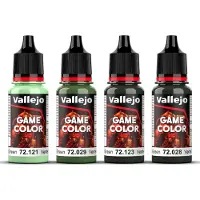 Vallejo Game Color, set de couleurs vertes 4x18ml