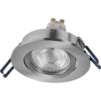 Osram Luminaire encastré LED , GU10, 4,5 W, 2700 K, 400 lm, blanc chaud, IP20, nickel satiné, lot de 3