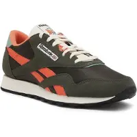 Reebok Baskets hommes Classic Nylon Hunter - Vert avec accents orange - Taille 45