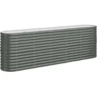 vidaXL -Planungsbox 224x40x68 cm Pulver -Stahl -Anthrazit -Coloured