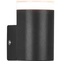 TRIO Applique murale LED RAY noir et blanc 4 W, blanc chaud, 340 lm, plastique, dimensions : 8,3 x 5,2 x 5,2 cm, IP44,