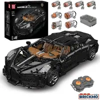 Mould King 13163 LA VOITURE NOIRE Super voiture de sport Set de briques à serrer avec télécommande