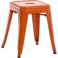 CLP Tabouret Armin en métal, charge maximale de 200 kg, empilable, orange