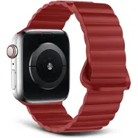 Decoded Sangle magnétique de traction en silicone 42/44/45mm AstroDustt (Silicone liquide (LSR)), Sangles de montre, Rouge