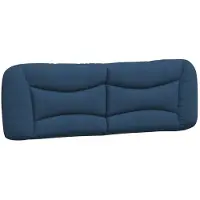 vidaXL Coussin de tête de lit "Hvar" bleu 160 cm Tissu