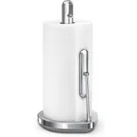Simplehuman Porte-rouleau de cuisine, fixation murale, acier inoxydable brossé (KT1203)