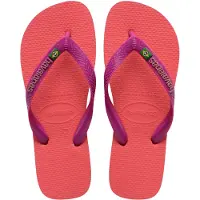 Havaianas Brasil Logo Femme - Tongues et Sandales, Rose - Taille 41/42 - Plastique
