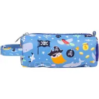 A Little Lovely Company ALLC Trousse à crayons colorée pour enfants avec grande attache (bleu pirate)