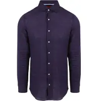 Suitable Chemise en Lin Bleu Marine