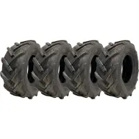 Parnells 16x6.50-8 Open Centre Tyres Cleated Lug Industrial Plant Wanda P328 (Lot de 4)