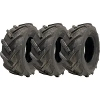 Parnells 16x6.50-8 Open Centre Tyres Cleated Lug Industrial Plant Wanda P328 (Lot de 3)
